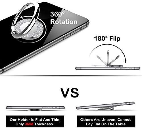 Anel do telefone celular Dinâmico Kickstand - Pikabo 360 graus Anel de metal anel de metal para montagem magnética de carros compatíveis com iPhone, Samsung, todo o smartphone.