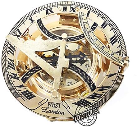 AV Sun Dial Compass de navegação de bronze relógio de sol marítima Compasss Caminhando/Viajantes Presentes