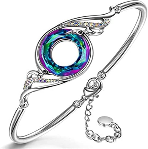 Na pulseira de pavão colorido de cristal pavão criativo pulseira de pavão criativo pulseira de charme boêmio