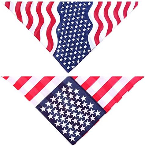 American Flag Dog Bandana Triangle Bibs Acessórios de cachecol de colar com gravata borboleta para cães
