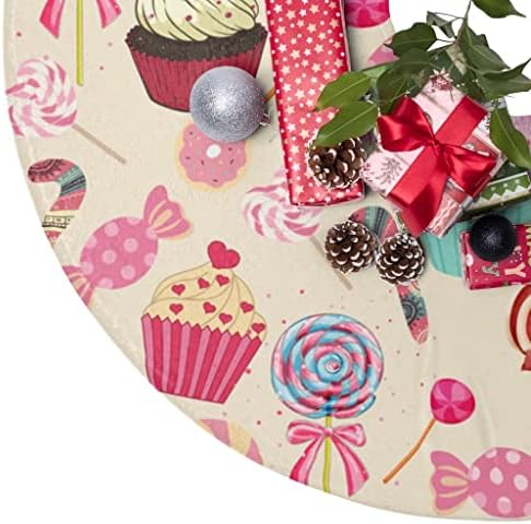 Salia de árvore de doce de Natal/saia rosa de árvore/decoração de cupcakes/decoração de doces de Natal/saia de árvore de férias/decoração rosa Um tamanho