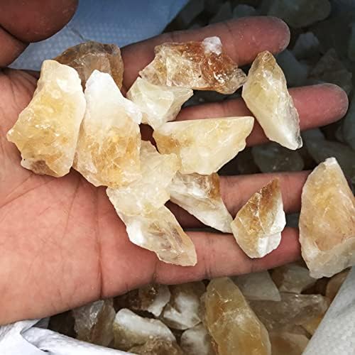1 lb de cristais crus de citrina natural a granel pedras ásperas para cair, cabine, polimento, embalagem de