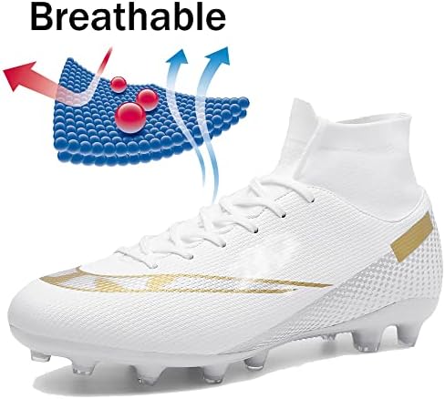 Aiqzsh Kids Futebol Cleats Meninos Sapatos de futebol meninos Anti-deslizamento Anti-deslizamento externo Sapatos