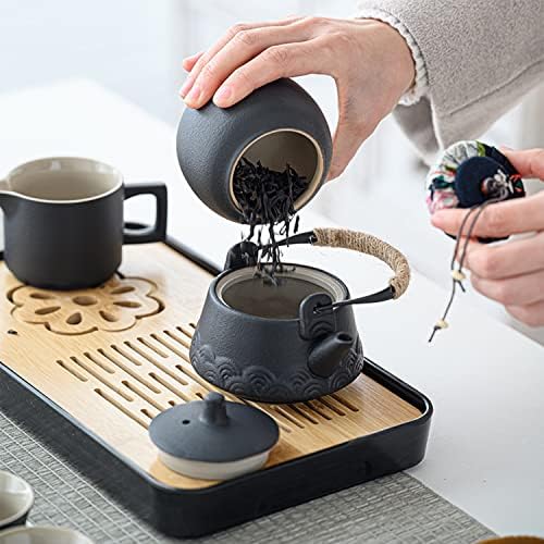 Conjunto de chá asiático de ichag | Conjuntos de chá Kungfu | Conjunto de chá portátil de cerâmica | Conjunto
