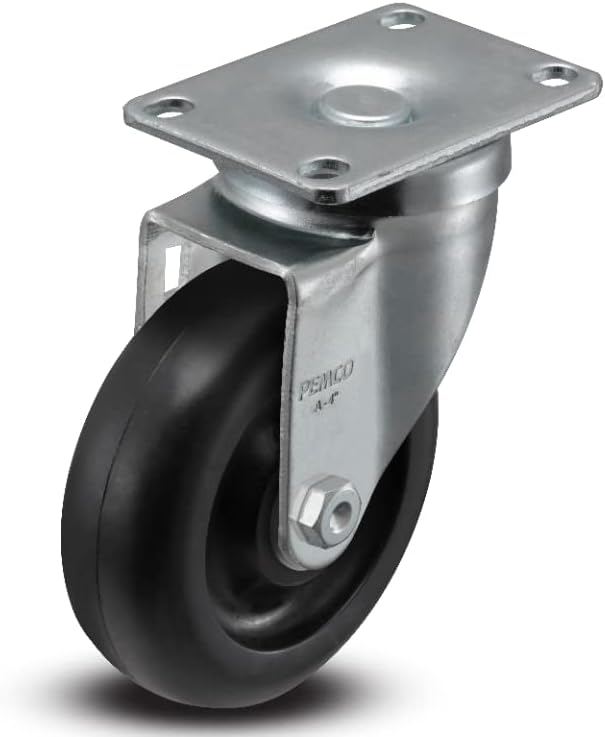 FixtUledisplays® 4 Placa superior giratória roda de poliolefina CASTOR 300 LBS Altura de montagem