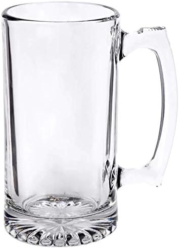 Peter Lit - canecas de cerveja para freezer - canecas de cerveja de vidro congeladas Stein, 26,6 oz caneca de cerveja,