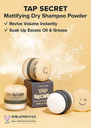 I Dew Care Care Shampoo Powder - Toque em segredo, 0,27 oz + Banda da cabeça para lavagem de face -