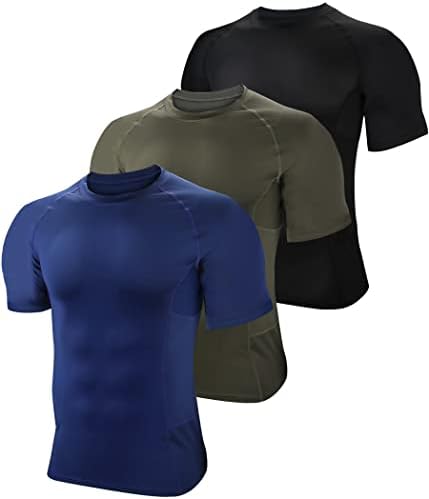Camisetas de compressão de manga curta Boomcool, camisetas de camisetas esportivas de camisetas de base esportiva,