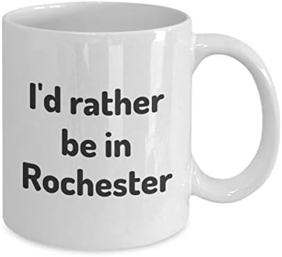 Prefiro estar em Rochester Tea Cup Viajante, amigo de trabalho Minnesota Gift Travel Mug Present