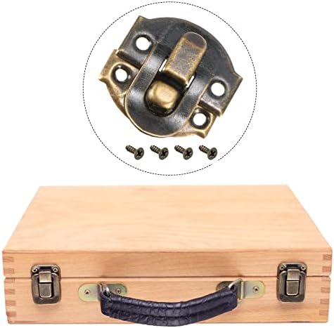 Metallixity Toggle Catch Lock 50pcs, travas de ferro HASP - Para caixas de armários, malas, tom de bronze