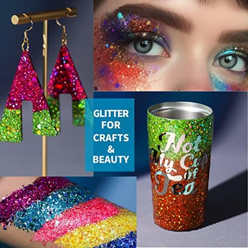 Glitter grossa, Glitter Leobro 18 Glitter, glitter grossa fino misturada para artesanato, glitter artesanal para