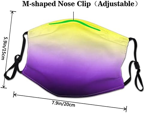 Orgulho binário Washable_mask unissex face bandana para adultos reutilizáveis ​​bocais que cobrem proteção contra