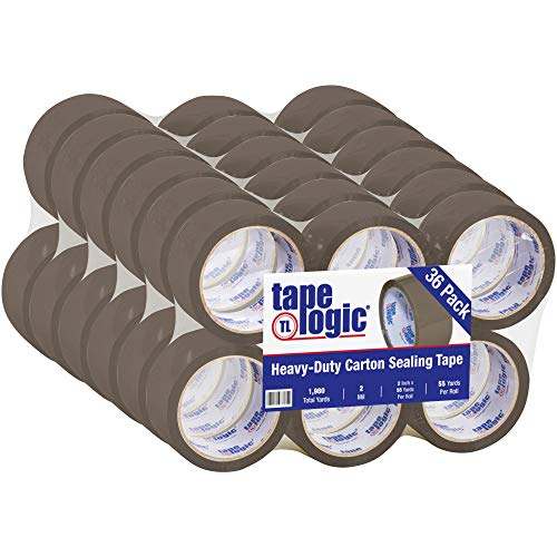 Tape Logic® 400 fita industrial, 2 mil, 2 x 55 jardas, bronzeado, 36/caso