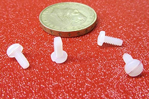 Parafusos de máquina com lanchonete de nylon panela de nylon, ft, 4-40 Tamanho da rosca x .281 Comprimento,