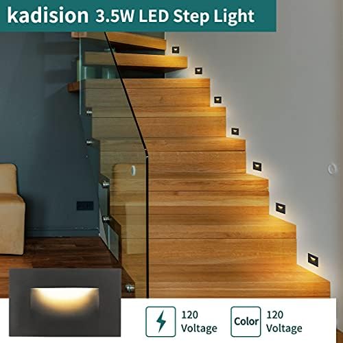 Kadision LED LUZ DE PASSO AO ANTERIOR 120V, 3000K WAX BLANCO 3,5 W 120LM Dimmable Stair Light Light