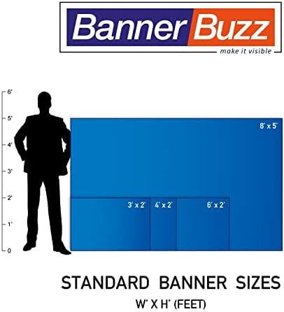 Banner Bannerbuzz Vinyl Banner, Blank Banner, PVC Flex, 11 oz, bordas de bainha com ilhós, impressão