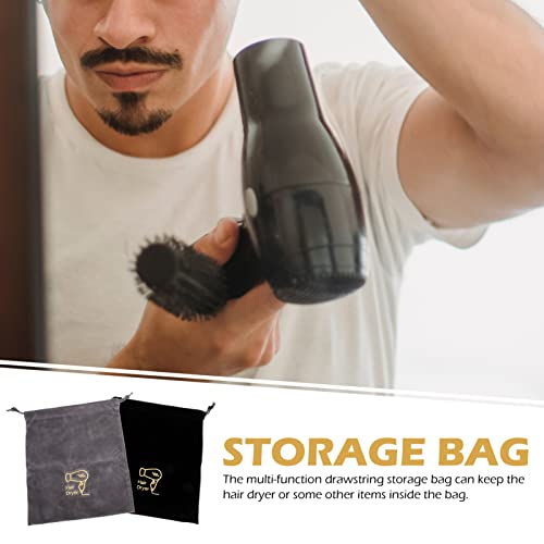 Bolsa de armazenamento pendurada Beaavty Bolsa de cordão de cabelo: 2pcs secador de cabelo organização bolsa