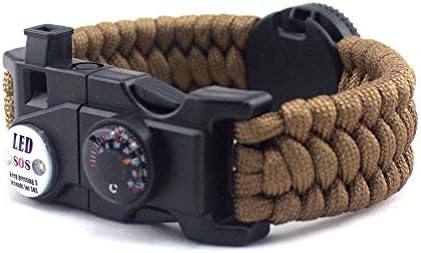 XWWDP BUSKET BRACELET LUZES LIVRES LUZES Termômetro de corda para acampamento kits de sobrevivência