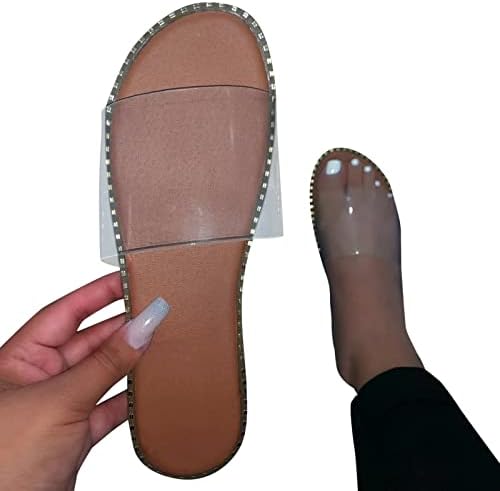 Flippers para mulheres ao ar livre Diamante à prova d'água Casual Summer Color respirável Interior