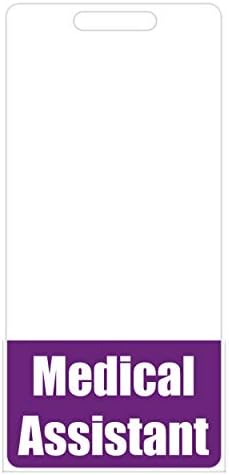 Badge Medical Assistant Badge - Tags verticais de crachá pesado para MAS - Cartão de identificação de crachá