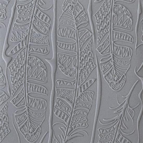 Ferramentas legais - MEGA flexível de azulejo - Tribal Feather Fineline - 9,25 x 6