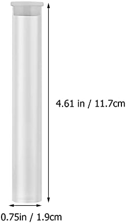 Lioobo 6 embalam tubos acrílicos com tampas, tubos de teste de plástico de 19x117mm para varinhas