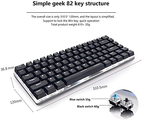 Ajazz Geek AK33 Litra de retroilumação de jogos USB com teclado de jogos com Wiring Mechanical