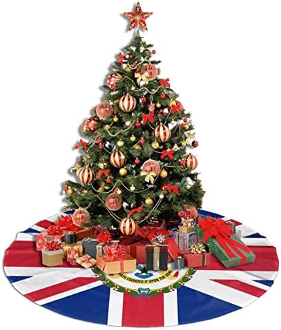Saia da árvore de Natal, bandeira de 30 a 48 polegadas do tapete de árvore das ilhas Cayman
