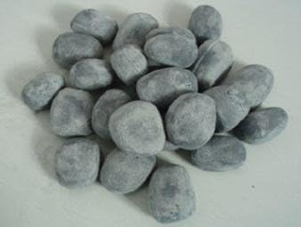 Conjunto de seixos de cerâmica cinza - 24pcs para uso da lareira