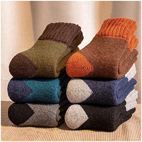Meias meias de inverno homens costurando cor de cor masculina de lã de lã quente super espessura
