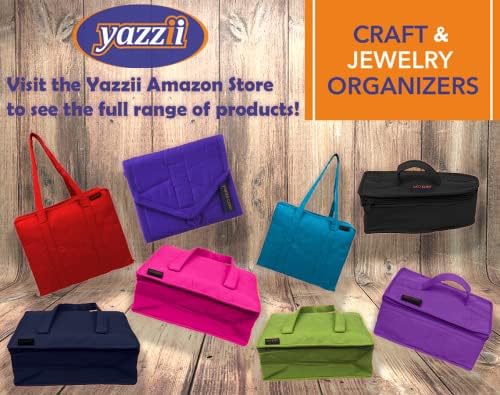 Organizador do Crafter de Pocket Yazzii 4 - Bolsa de armazenamento de armazenamento de artesanato - organizador de armazenamento multiuso para artesanato, costura, jóias, maquiagem aqua