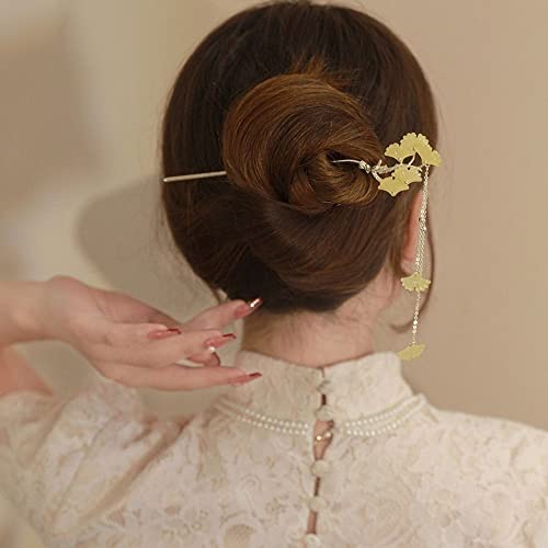 Caixa clássica de cabelos de folha de ginkgo