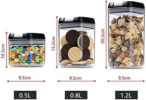 Sdgh Airtight Food Storage Container 6pcs Definir contêiner de alimentos Cozinha Multigrain Faled Storage Jar