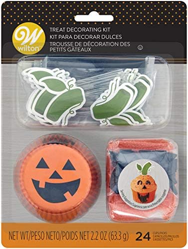 Kit de decoração de cupcakes de itens de comida, EUA: um tamanho, face de abóbora Jack-O-Lantern