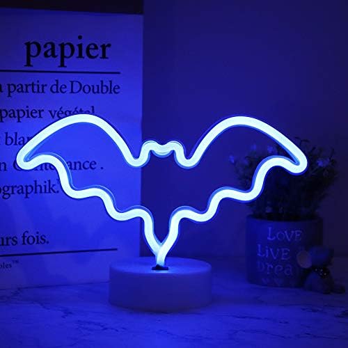 Luzes de morcego de neon lideradas por Vicila, forma de morcego letra de neon luminárias de bateria
