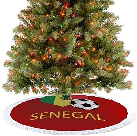 Amo o senegal futebol de futebol da árvore de Natal de Natal Taquel Tassel Ornaments for Decorations