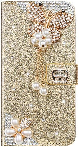 Ikasefu compatível com iPhone 11 Case de 6,1 polegadas de flor brilhante Coroa de diamante Coroa de