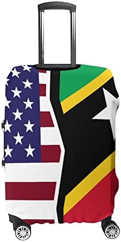 American e Saint Kitts Nevis Flag Bateria de viagens Tampa Protector Protetor Lavagem de bagagem