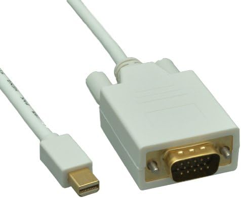 ACL 6 pés Mini DisplayPort Masculino para VGA Male Video Cable, branco, 3 pacote