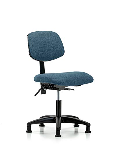 Labtech Seating Lt41474 Base de nylon de cadeira de altura da mesa de tecido, planídeos, azul