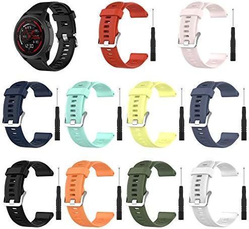 Compatível para Garmin Forerunner 745, 22mm de largura de largura Silicone pulseira de pulseira Watch Band para Garmin Forerunner 745 SmartWatch