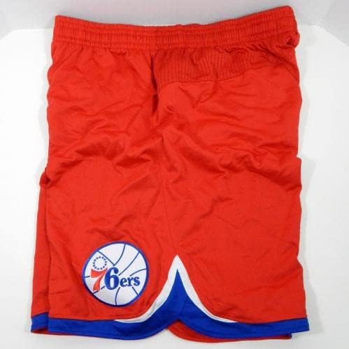 2011-12 Philadelphia 76ers 40 Game usou shorts de jogo vermelho 3xl2 024 - jogo da NBA usado