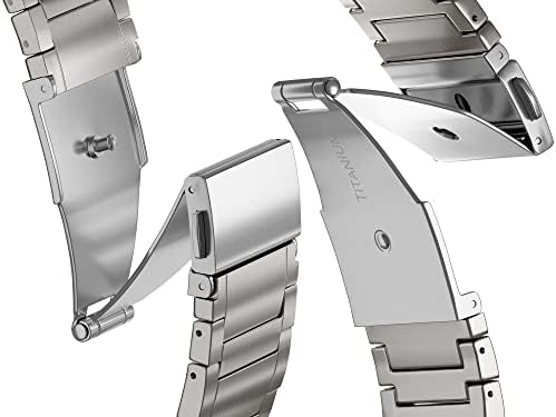 LDFAS Compatível para Apple Watch Ultra Band 49mm Titanium Metal Metal Link Bands Substituição de pulseira
