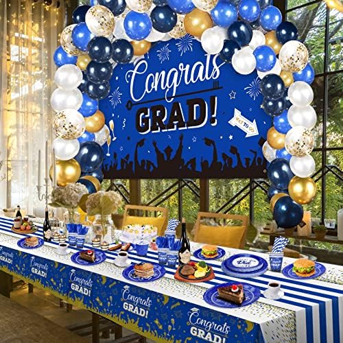 Decorações de graduação Classe de 2023, Kit de decoração de festa de formatura 289 PCs com balões, pano de fundo,