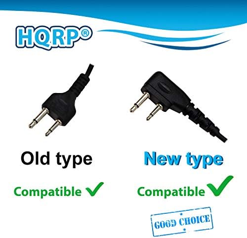 HQRP 2 pinos de manuseio de fone de ouvido de tubo acústico de 2 pinos compatíveis com ICOM IC-2IE, IC-2N, IC-2SA,