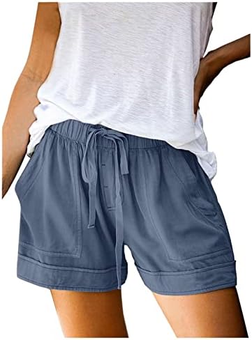 Zlovhe Shorts de cintura alta para mulheres, verão leve, lotes de impressão boêmia, shorts casuais