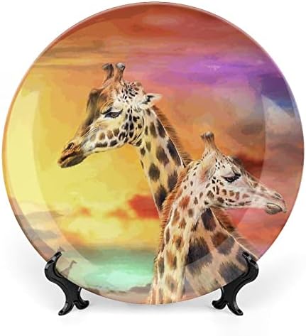 Photo de girafasa colorida Foto China China Decorativa Personalidade Cerâmica Placa Crafts Para Mulheres Masculino