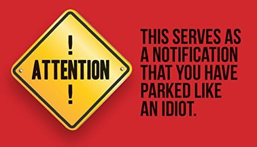 Você é péssimo no estacionamento - você estacionou como um idiota! 100 cartões de visita de estacionamento de