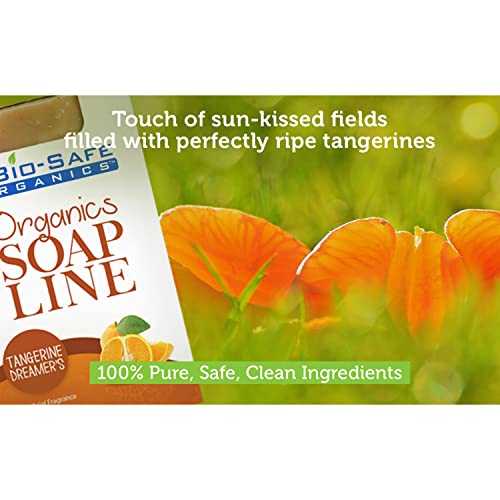 Barra de shampoo esfoliante do sonhador de tangerina orgânica do sonhador | Sabão orgânico
