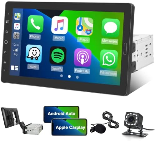 Apple CarPlay Cartero estéreo de 10,1 polegadas Ajustável Rádio Touch Screen Rádio Android Mirror